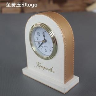 工厂直销高档星级酒店客房皮具杂件服务指南纸巾盒便签夹托盘闹钟