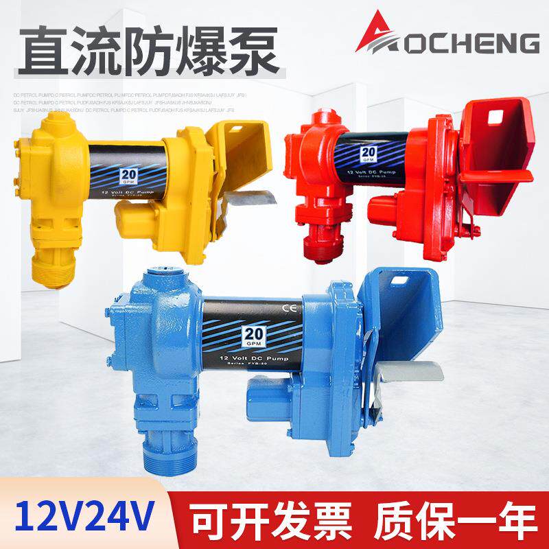 12V24V防爆直流汽油泵车载小型加油机 汽油自吸泵总成 电动抽油泵