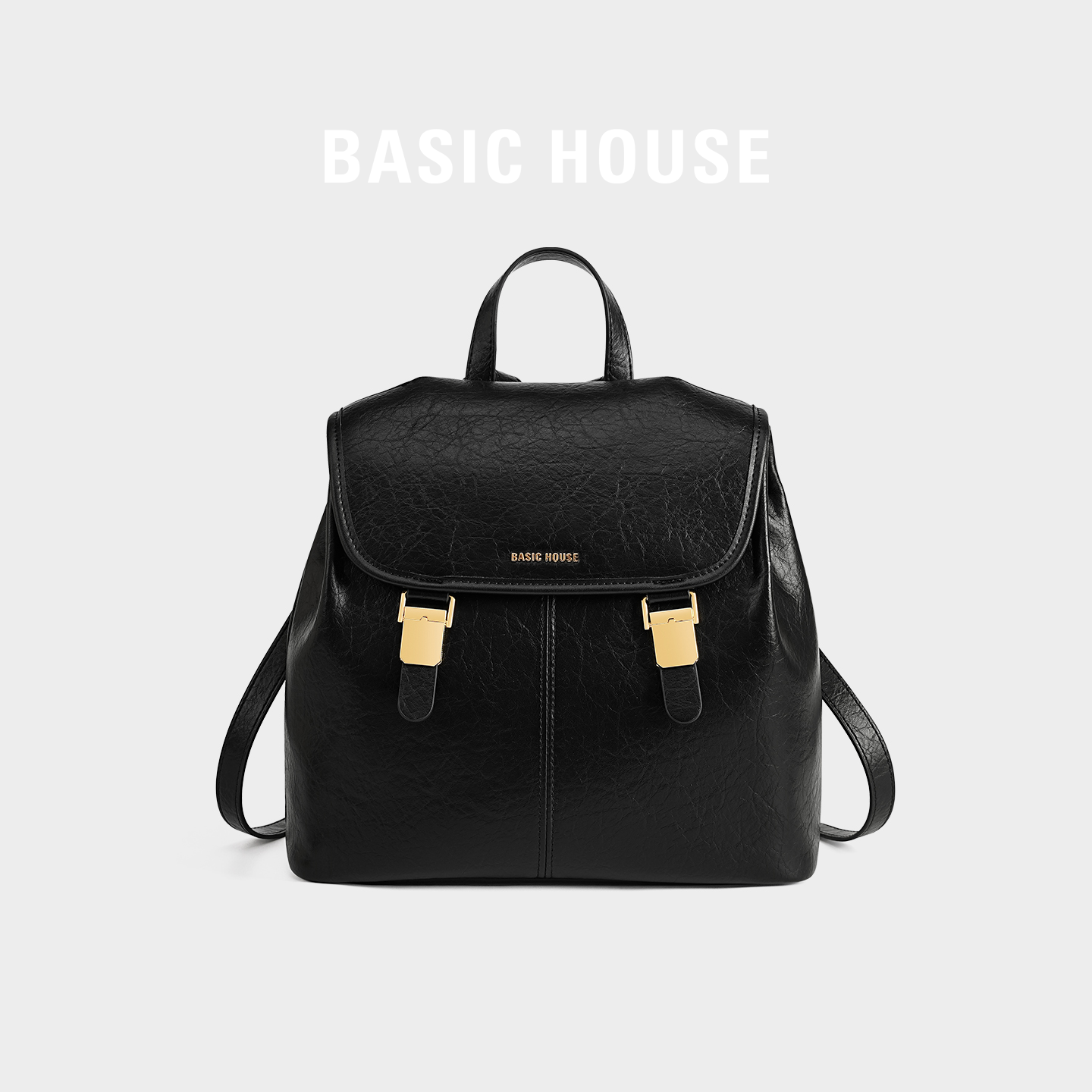 Basic House/百家好韩式双肩包2026新款复古时尚百搭外出手提包女,箱包皮具/热销女包/男包,双肩背包,淘宝优惠券,粉丝福利购,淘宝优惠卷