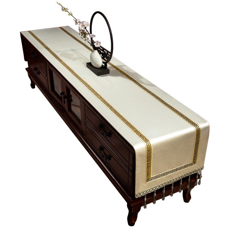 新中式桌旗轻奢高端茶桌布中式茶几垫布茶台装饰布长条餐桌布定制,居家布艺,桌布,淘宝优惠券,粉丝福利购,淘宝优惠卷