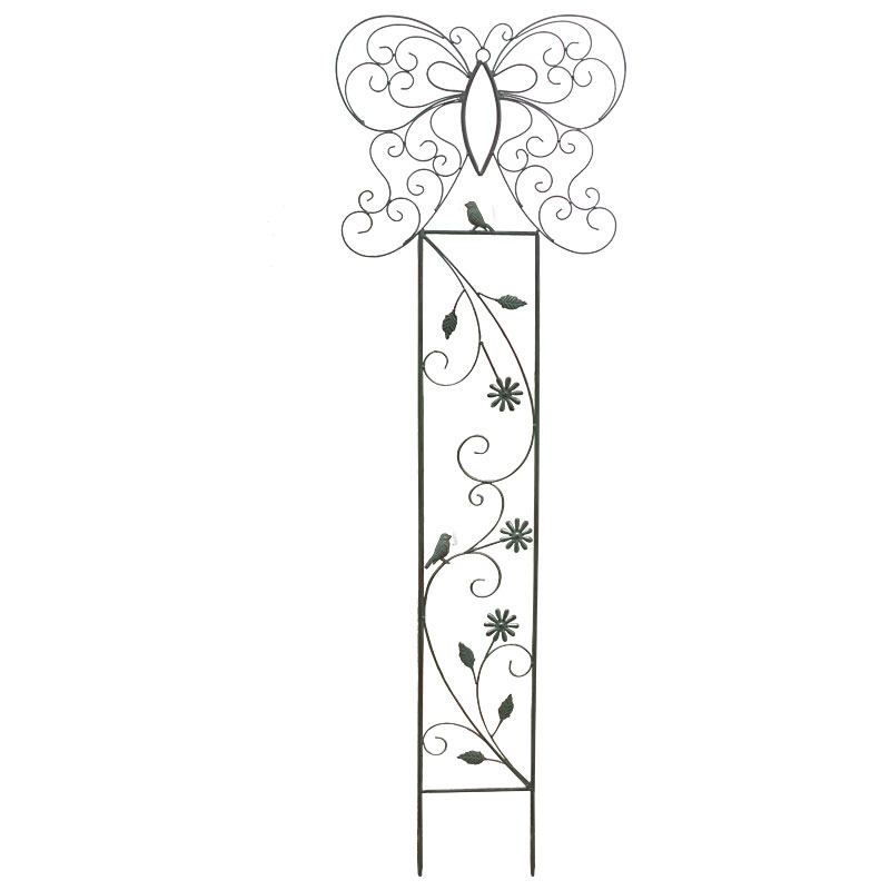 欧式做旧铁艺蝴蝶爬藤架子t花支架户外庭院植物月季铁线莲攀爬花