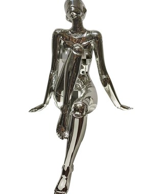 空山基女神电镀摆件简约现代抽象人物雕塑办公室客厅家居软装饰品