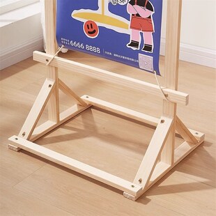 木架展示架立式落地式实木屏广告牌木框展架海报活动宣传木头架子