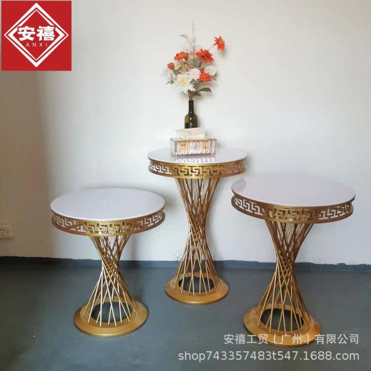 跨境欧式金色甜品台婚庆铁艺拆装蛋糕架糕点盘西点托盘婚礼装饰