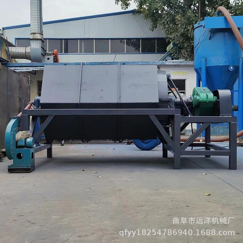 火烧铁六角滚筒抛光机金属去毛刺去倒角五金六角滚筒打磨机