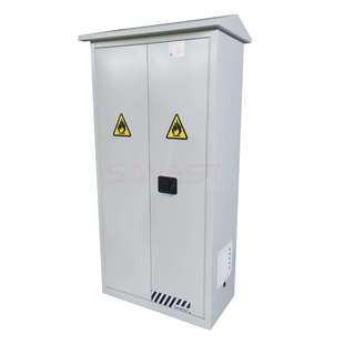 厂家供应 室外小型防爆气瓶柜 顶部挡雨棚设计 室外专用粉喷涂