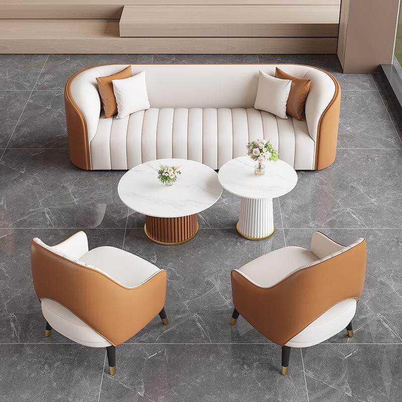 欧式沙发售楼处洽谈桌椅组合简约酒店大堂休闲会客区商务接待沙发