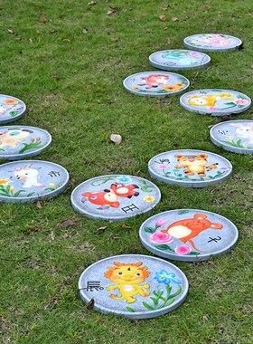 户外花园垫脚石田园庭院花园汀步石小院子草坪脚踏石装饰防滑摆件