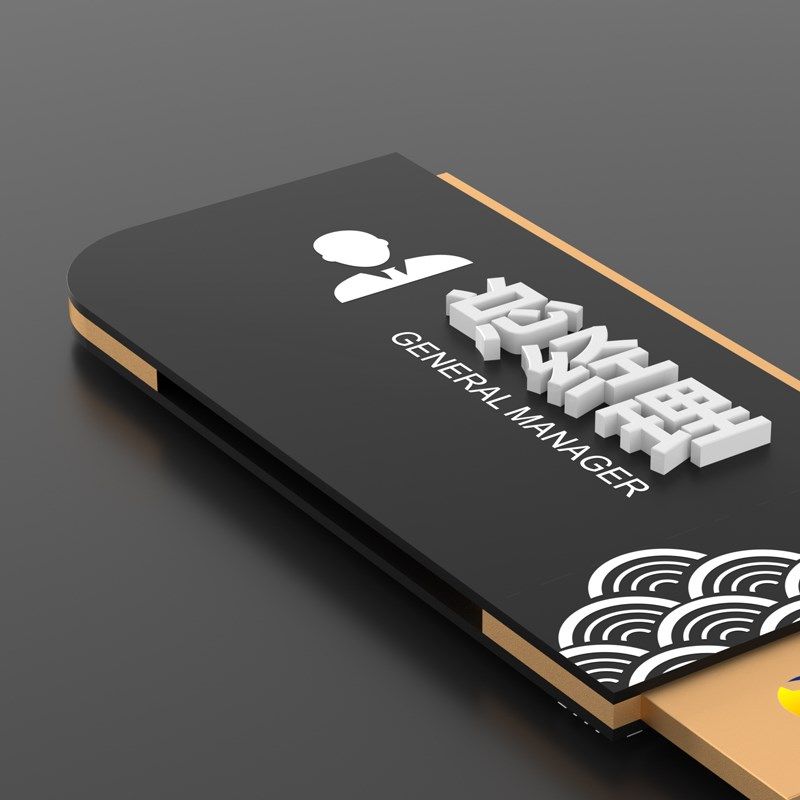 高档双面竖版可替换亚克力办公室门牌定制科室牌公司部门工作室会