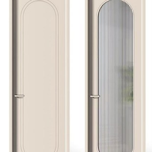 高端定制木门白色卧室门实木复合新中式门子母室内门碳晶无漆门