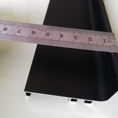 橱柜专用L型免拉手衣柜铝合金免拉手地柜门隐形拉手哑黑色3米一支