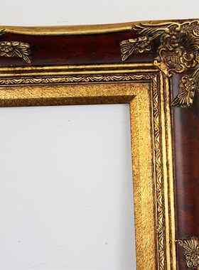 欧式实木婚纱照相框红色画框定制结婚照I相框宽度9cm厚度4.7