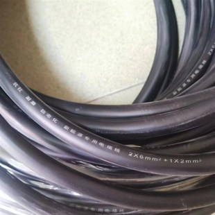 纯铜6平方三股电缆线32A充电桩快充延长电源线3芯国标8000W大功率