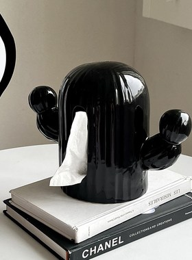 仙人掌纸巾盒高级感小众装饰品摆件客厅卧室房间改造家居用好物件