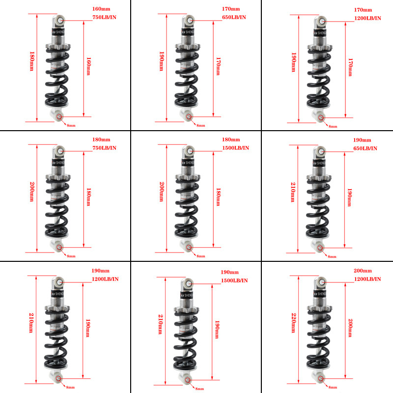 折叠滑板车电动迷你改装弹簧小减震后避震器希洛普Q8电动汽油通用