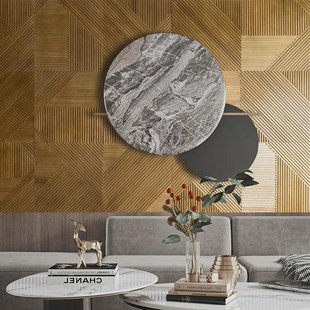 原木竖木条小长城板木格栅栅格实木马赛克电视影视背景墙木线条