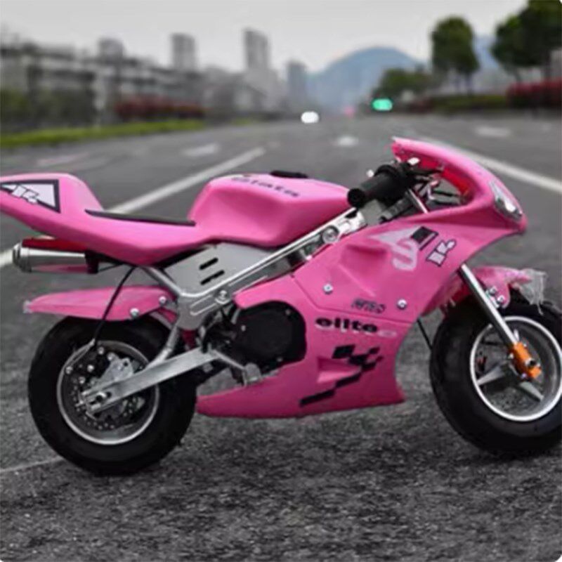 厂价小型摩托车49CC二冲汽油迷你彩灯小跑车电动儿童机车成人趴车