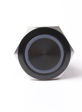 30mm金属按钮开关氧化黑色环形带灯自复位带锁12V24V220V防水按钮
