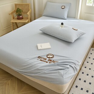 城外刺绣床笠床罩100全棉全包床单床套1.2米床垫套罩2025新款