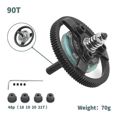 1/10TRAXXASSLASH2WD波箱齿轮48P套装=72T+76T+83T+86T+90T