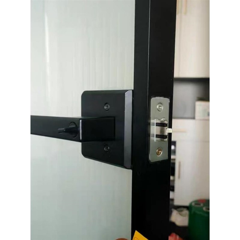铝合金浴室c平开门1618简锁极极窄通用型门把手镁合金卫生间带钥