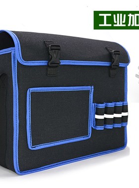 木工包工具包加厚帆布建筑工人大容D量多功能兜黑色瓦工袋水电工
