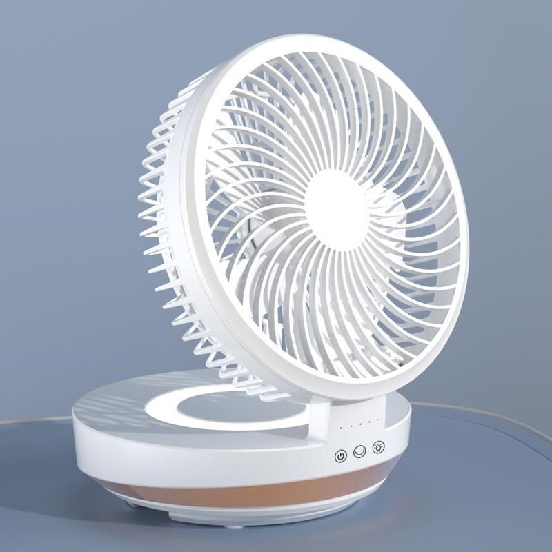 空气循环扇台式壁挂两用摇头涡轮电风扇家用野外便捷携带