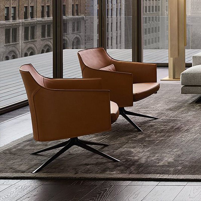 定制单人沙发椅办公休闲椅简约现代客厅酒店接待电脑椅旋转升降椅 - 封面