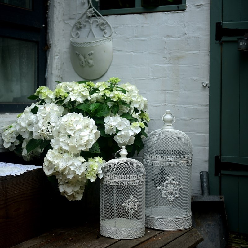 法式复古做旧鸟笼摆件庭院装饰铁艺G花器烛台民俗餐厅橱窗摆设