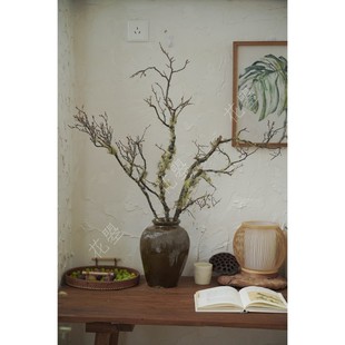 花曌 松萝枝干支干树枝诧寂风造景客厅书桌面装饰枯枝家居瓶插花