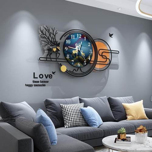 现代网红挂钟轻奢创意挂钟客厅家用挂墙大气装饰钟表欧式时尚时钟