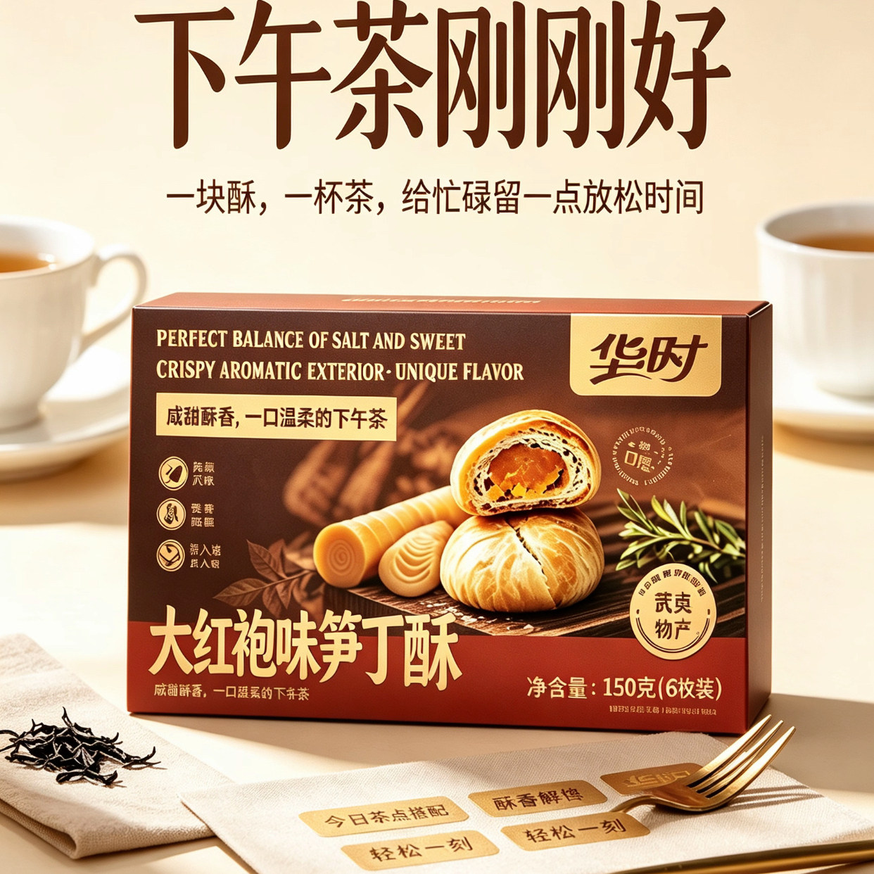 【华时】大红袍笋丁酥酥｜武夷山中式糕点/新中式糕点
