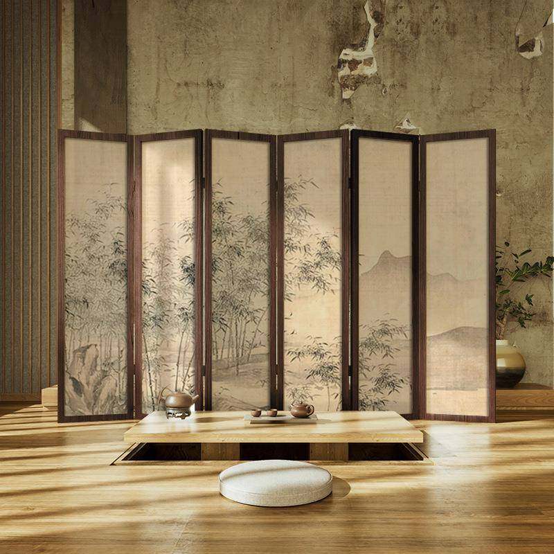 东方美学古典中式屏风隔断客厅遮挡可折叠移动茶室实木折屏山水画,清洗/食品/商业设备,风口/风叶/风机配件,淘宝优惠券,粉丝福利购,淘宝优惠卷