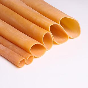 黄色橡胶圈高弹力橡皮管大口径空心橡胶管耐用〇型环套加长橡皮筋