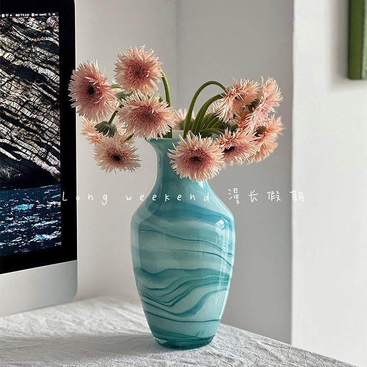 手工玻璃花瓶新中式餐桌高档摆件水养鲜花绿植样板间装饰,机械设备,其他机械设备,淘宝优惠券,粉丝福利购,淘宝优惠卷