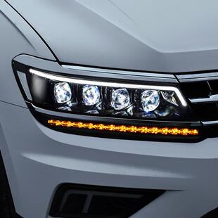 适用于龙鼎17-20款途观L大灯总成改装高配LED日行灯流光转向矩阵