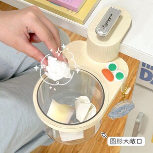 懒人折叠吸盘桌边垃圾桶可旋转桌面迷你收纳盒新款餐桌书桌废纸篓