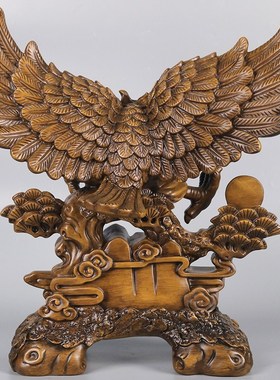 大展宏图老鹰摆件办公室桌面装饰品店铺开L业礼品公司前台乔迁贺