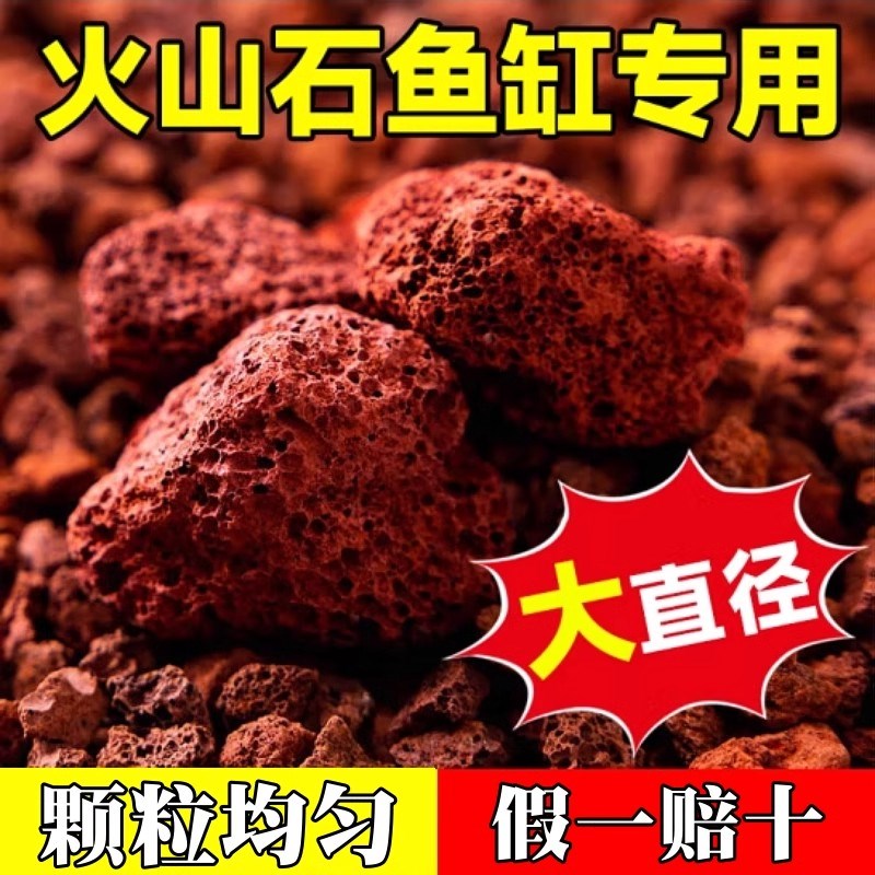 天然火山石颗粒鱼缸专用造景底砂滤材过滤净水乌龟盆栽多肉铺面石