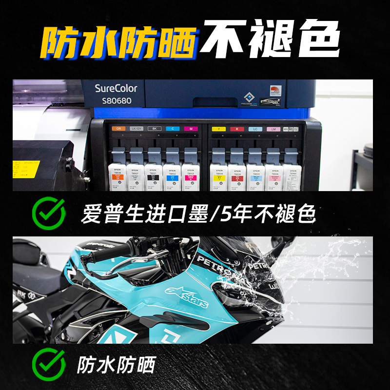 适用凯越450RR改装高达v版画拉花贴纸贴花贴膜版花涂装油箱贴配件