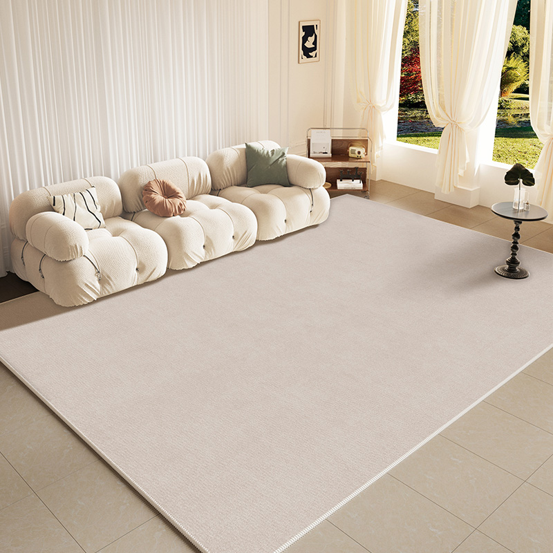 轻奢奶油风地毯客厅日式米白卧室B茶几简约高级感大面积全铺防摔