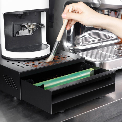 商用特厚抽屉式咖啡粉渣盒不锈钢敲渣盒吧台加厚粉渣桶粉渣盒敲渣