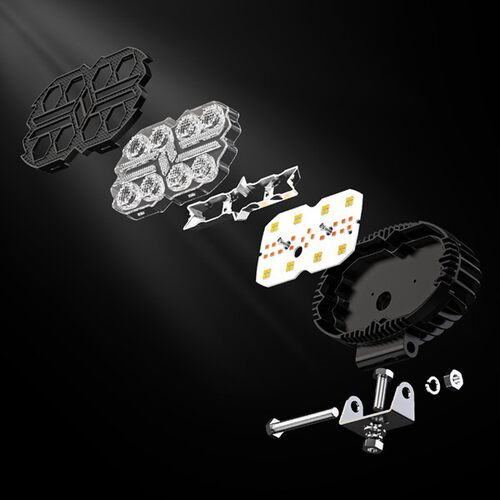 2个铝合金 X15 5.5寸 椭圆工作灯(二字天使眼) 汽车车灯