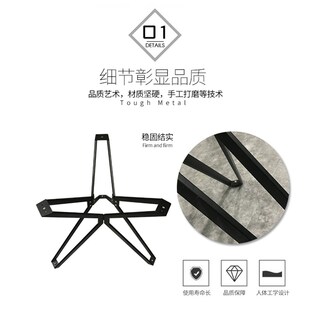 艺货铁现圆桌腿金属桌脚餐台茶几桌腿支架餐台脚铁架子办公支腿