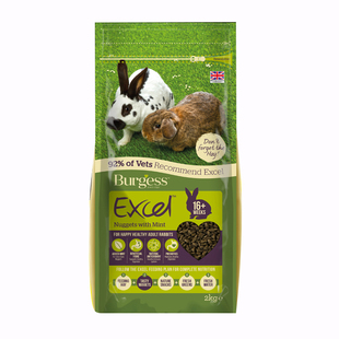 现货布格斯薄荷成兔粮2KG垂耳兔猫猫兔成兔粮兔饲料成兔主粮牧草