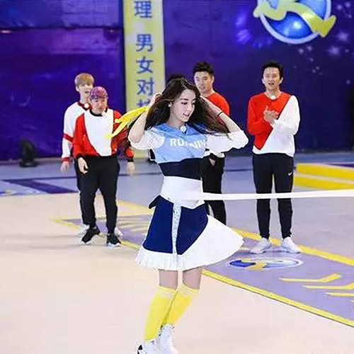 跑男转布条绕缠趣味团建团队建设团体PK户外拓展训练游戏活动道具