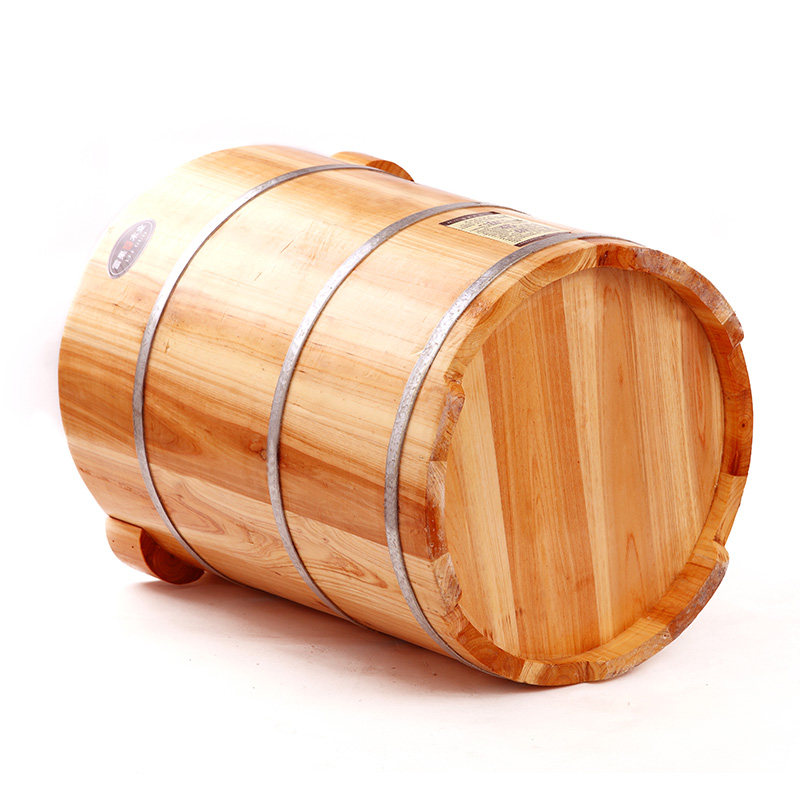 包邮高45cm泡脚桶木桶洗脚桶杉木足浴桶足疗木桶足浴盆实木高深桶