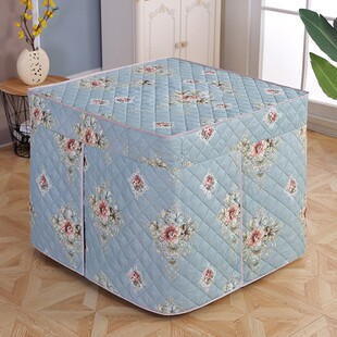 新款烤火罩电炉罩套80x80圆孔电暖炉烤火桌布罩加厚正方形烤火被