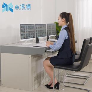 双联监控三联操作台桌子操控指挥中心调度台工作控制台平台监控台