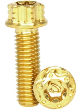 酷思钛m8法兰螺丝CosTi钛合金TC4改烧蓝金绿色轻量化装饰垫片电摩